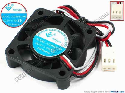 71277 Xinyujie DC- Bearing OEM- Square Fan XJ24B4010M, w195x3x3, 0.09A Xinyujie DC- Bearing OEM- Square Fan 