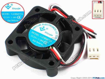 71278 Xinyujie DC- Bearing OEM- Square Fan XJ24B4010L, w195x3x3, 0.06A Xinyujie DC- Bearing OEM- Square Fan 