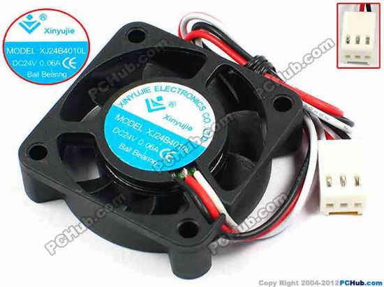 71278 Xinyujie DC- Bearing OEM- Square Fan XJ24B4010L, w195x3x3, 0.06A Xinyujie DC- Bearing OEM- Square Fan 