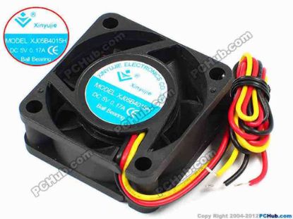 71280 Xinyujie DC- Bearing OEM- Square Fan XJ05B4015H, w275x3, 0.17A Xinyujie DC- Bearing OEM- Square Fan 