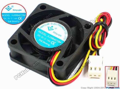 71282 Xinyujie DC- Bearing OEM- Square Fan XJ05B4015M, w270x3x3, 0.14A Xinyujie DC- Bearing OEM- Square Fan 