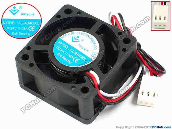 71307 Xinyujie DC- Bearing OEM- Square Fan XJ24B4020L, w195x3X3, 0.08A Xinyujie DC- Bearing OEM- Square Fan 