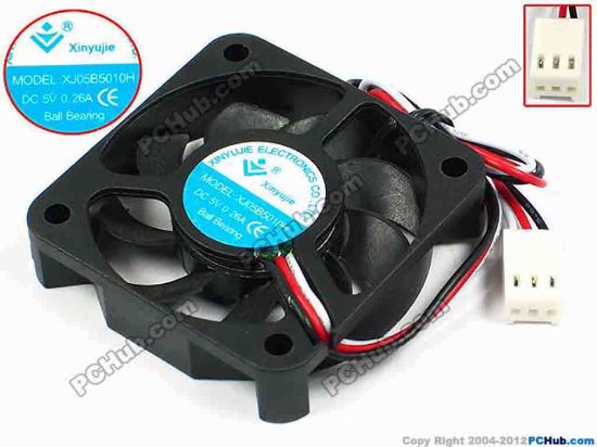 71332 Xinyujie DC- Bearing OEM- Square Fan XJ05B5010H, w190x3X3, 0.26A Xinyujie DC- Bearing OEM- Square Fan 