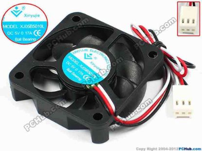 71334 Xinyujie DC- Bearing OEM- Square Fan XJ05B5010L, w190x3X3, 0.17A Xinyujie DC- Bearing OEM- Square Fan 