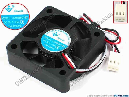 71346 Xinyujie DC- Bearing OEM- Square Fan XJ05B5015M, w190x3X3, 0.33A Xinyujie DC- Bearing OEM- Square Fan 