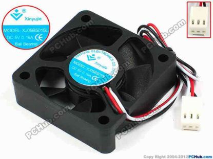 71348 Xinyujie DC- Bearing OEM- Square Fan XJ05B5015L, w190x3X3, 0.16A Xinyujie DC- Bearing OEM- Square Fan 