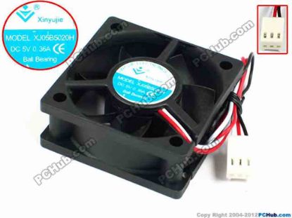 71360 Xinyujie DC- Bearing OEM- Square Fan XJ05B5020H, w190x3X3, 0.36A Xinyujie DC- Bearing OEM- Square Fan 
