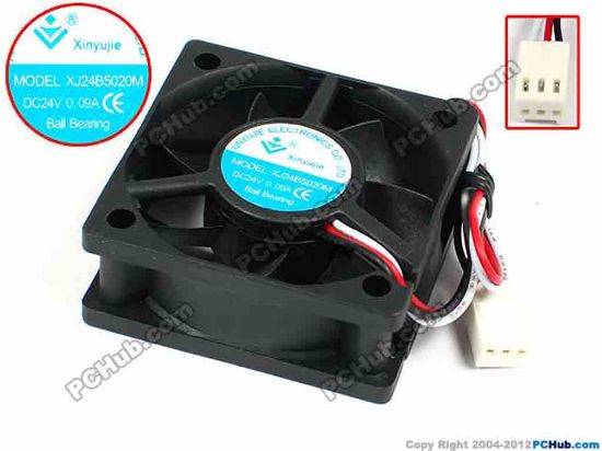 71372 Xinyujie DC- Bearing OEM- Square Fan XJ24B5020M, w190x3X3, 0.09A Xinyujie DC- Bearing OEM- Square Fan 