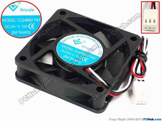 71400 Xinyujie DC- Bearing OEM- Square Fan XJ24B6015H, w185x3X3, 0.15A Xinyujie DC- Bearing OEM- Square Fan 