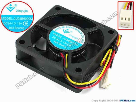 71418 Xinyujie DC- Bearing OEM- Square Fan XJ24B6020M, w215x3X3, 0.13A Xinyujie DC- Bearing OEM- Square Fan 