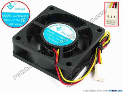 71419 Xinyujie DC- Bearing OEM- Square Fan XJ24B6020L, w215x3X3, 0.11A Xinyujie DC- Bearing OEM- Square Fan 