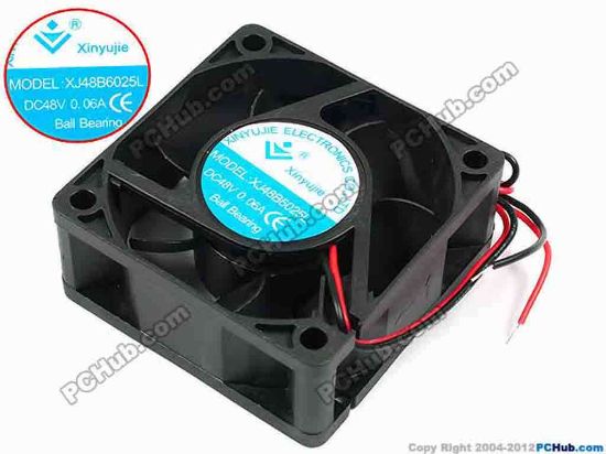 71435 Xinyujie DC- Bearing OEM- Square Fan XJ48B6025L, w260x2, 0.06A Xinyujie DC- Bearing OEM- Square Fan 