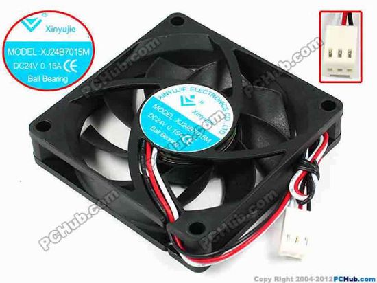 71446 Xinyujie DC- Bearing OEM- Square Fan XJ24B7015M, w175x3x3, 0.15A Xinyujie DC- Bearing OEM- Square Fan 