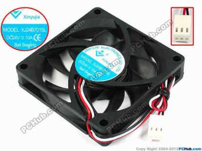 71447 Xinyujie DC- Bearing OEM- Square Fan XJ24B7015L, w175x3x3, 0.10A Xinyujie DC- Bearing OEM- Square Fan 