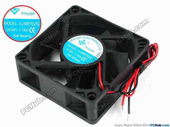 71471 Xinyujie DC- Bearing OEM- Square Fan XJ48B7025L, w255x2, 0.06A Xinyujie DC- Bearing OEM- Square Fan 
