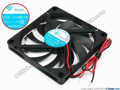 71484 Xinyujie DC- Bearing OEM- Square Fan XJ12B8010M, w250x2, 0.15A Xinyujie DC- Bearing OEM- Square Fan 