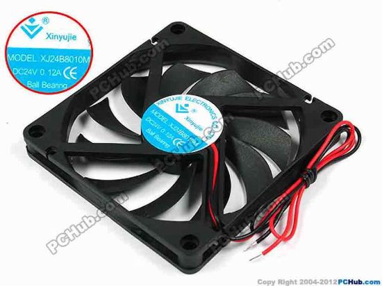 71492 Xinyujie AC- Bearing OEM- Square Fan XJ24B8010M, w250x2, 0.12A Xinyujie AC- Bearing OEM- Square Fan 
