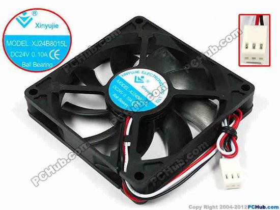 71505 Xinyujie DC- Bearing OEM- Square Fan XJ24B8015L, w175x3x3, 0.10A Xinyujie DC- Bearing OEM- Square Fan 