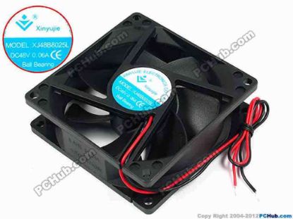 71561 Xinyujie DC- Bearing OEM- Square Fan XJ48B8025L, w250x2, 0.06A Xinyujie DC- Bearing OEM- Square Fan 
