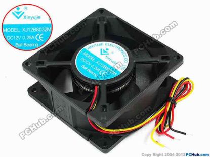 71576 Xinyujie DC- Bearing OEM- Square Fan XJ12B8032M, w260x3, 0.29A Xinyujie DC- Bearing OEM- Square Fan 
