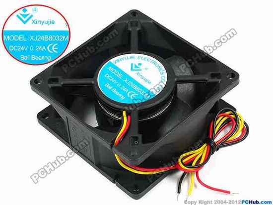 71593 Xinyujie DC- Bearing OEM- Square Fan XJ24B8032M, w260x3, 0.24A Xinyujie DC- Bearing OEM- Square Fan 