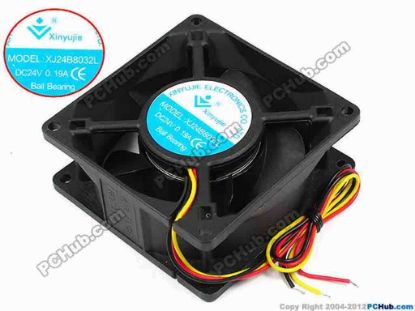 71595 Xinyujie DC- Bearing OEM- Square Fan XJ24B8032L, w260x3, 0.19A Xinyujie DC- Bearing OEM- Square Fan 
