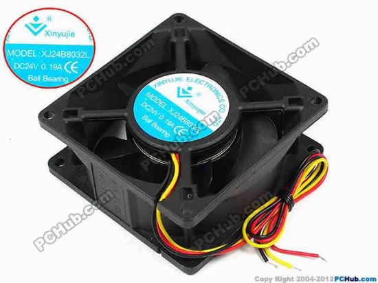 71595 Xinyujie DC- Bearing OEM- Square Fan XJ24B8032L, w260x3, 0.19A Xinyujie DC- Bearing OEM- Square Fan 