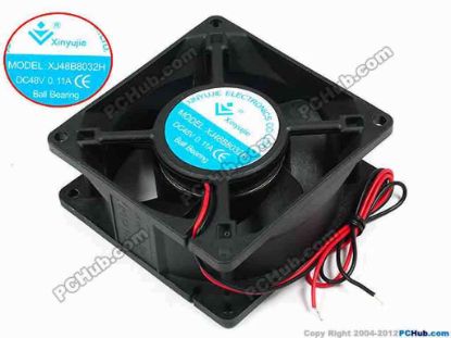 71597 Xinyujie DC- Bearing OEM- Square Fan XJ48B8032H, w270x2, 0.11A Xinyujie DC- Bearing OEM- Square Fan 