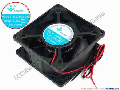 71610 Xinyujie DC- Bearing OEM- Square Fan XJ48B8032M, w270x2, 0.09A Xinyujie DC- Bearing OEM- Square Fan 