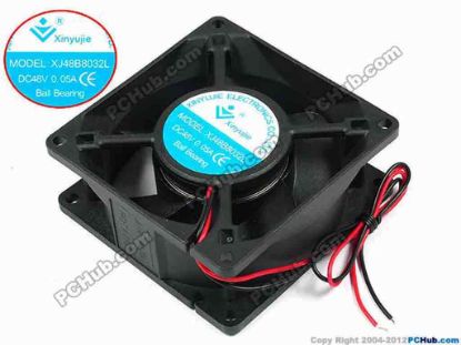 71611 Xinyujie DC- Bearing OEM- Square Fan XJ48B8032L, w270x2, 0.05A Xinyujie DC- Bearing OEM- Square Fan 