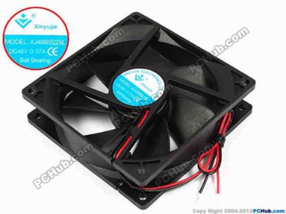 71653 Xinyujie DC- Bearing OEM- Square Fan XJ48B9225L, w245x2, 0.07A Xinyujie DC- Bearing OEM- Square Fan 