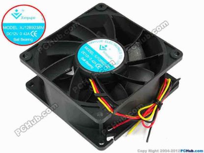 71749 Xinyujie DC- Bearing OEM- Square Fan XJ12B9238M, w250x3X3, 0.42A Xinyujie DC- Bearing OEM- Square Fan 