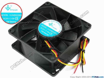 71762 Xinyujie DC- Bearing OEM- Square Fan XJ24B9238H, w250x3X3, 0.43A Xinyujie DC- Bearing OEM- Square Fan 