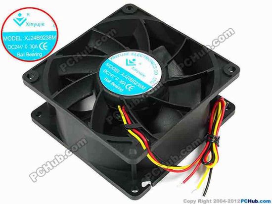 71763 Xinyujie DC- Bearing OEM- Square Fan XJ24B9238M, w250x3X3, 0.30A Xinyujie DC- Bearing OEM- Square Fan 