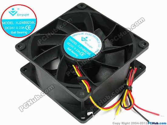 71765 Xinyujie DC- Bearing OEM- Square Fan XJ24B9238L, w250x3X3, 0.23A Xinyujie DC- Bearing OEM- Square Fan 