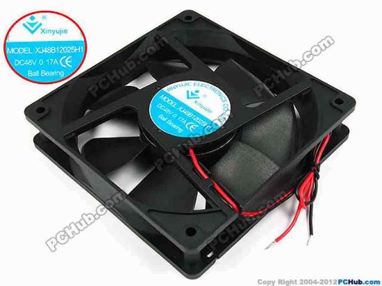 71780 Xinyujie DC- Bearing OEM- Square Fan XJ48B12025H1, w240x2, 0.17A Xinyujie DC- Bearing OEM- Square Fan 