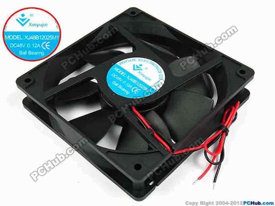 71782 Xinyujie DC- Bearing OEM- Square Fan XJ48B12025M1, w240x2, 0.12A Xinyujie DC- Bearing OEM- Square Fan 