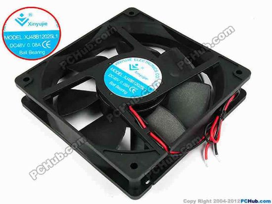 71783 Xinyujie DC- Bearing OEM- Square Fan XJ48B12025L1, w240x2, 0.08A Xinyujie DC- Bearing OEM- Square Fan 