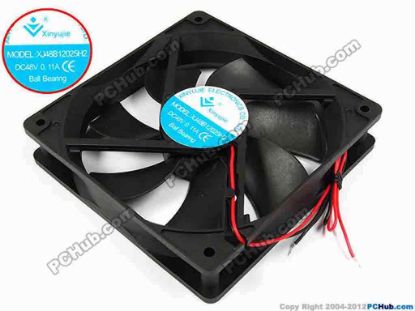 71815 Xinyujie DC- Bearing OEM- Square Fan XJ48B12025H2, w230x2, 0.11A Xinyujie DC- Bearing OEM- Square Fan 