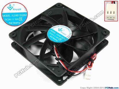 71912 Xinyujie DC- Bearing OEM- Square Fan XJ24B12028M, w170x3x3, 0.16A Xinyujie DC- Bearing OEM- Square Fan 