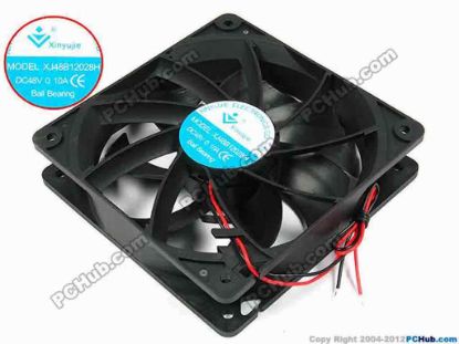 71914 Xinyujie DC- Bearing OEM- Square Fan XJ48B12028H, w225x2, 0.10A Xinyujie DC- Bearing OEM- Square Fan 