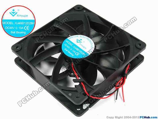 71914 Xinyujie DC- Bearing OEM- Square Fan XJ48B12028H, w225x2, 0.10A Xinyujie DC- Bearing OEM- Square Fan 