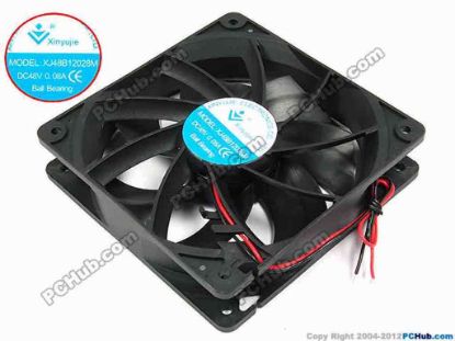 71915 Xinyujie DC- Bearing OEM- Square Fan XJ48B12028M, w225x2, 0.08A Xinyujie DC- Bearing OEM- Square Fan 