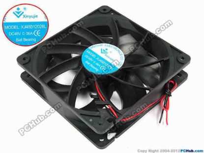 71917 Xinyujie DC- Bearing OEM- Square Fan XJ48B12028L, w225x2, 0.06A Xinyujie DC- Bearing OEM- Square Fan 