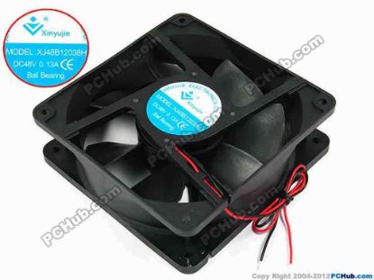 71929 Xinyujie DC- Bearing OEM- Square Fan XJ48B12038H, w240x2, 0.13A Xinyujie DC- Bearing OEM- Square Fan 