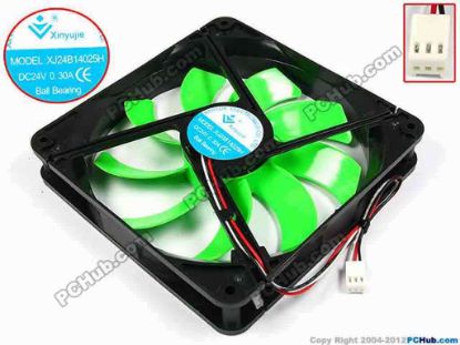 71938 Xinyujie DC- Bearing OEM- Square Fan XJ24B14025H, w155x3x3, 0.30A Xinyujie DC- Bearing OEM- Square Fan 