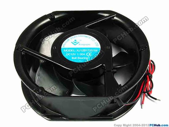71964 Xinyujie DC- Bearing OEM - Round Fan XJ12B17251M, w320x2, 1.00A Xinyujie DC- Bearing OEM - Round Fan 