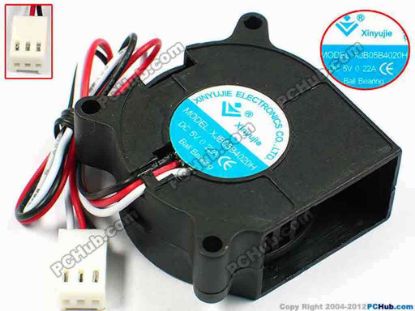 71998 Xinyujie DC- Bearing OEM- Blower Fan XJB05B4020H, w200x3x3, 0.22A Xinyujie DC- Bearing OEM- Blower Fan 