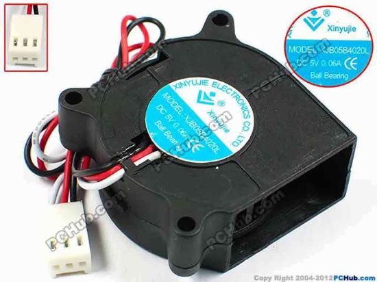 72003 Xinyujie DC- Bearing OEM- Blower Fan XJB05B4020L, w200x3x3, 0.06A Xinyujie DC- Bearing OEM- Blower Fan 