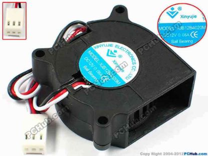 72005 Xinyujie DC- Bearing OEM- Blower Fan XJB12B4020M, w200x3x3, 0.08A Xinyujie DC- Bearing OEM- Blower Fan 